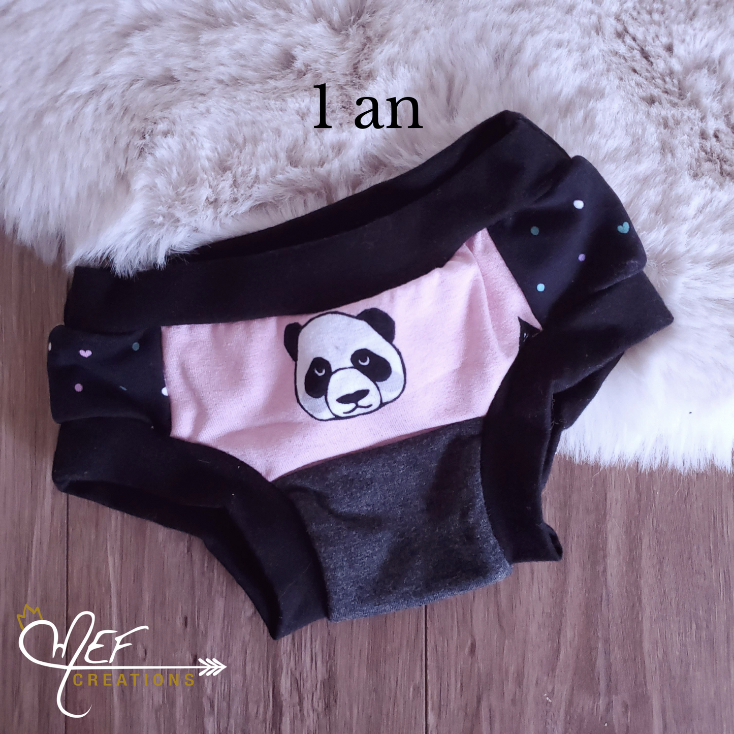 culotte enfant 1 an, prêt-à-partir, panda