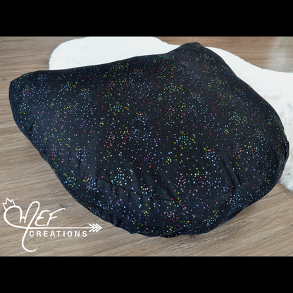 Coussin étoiles multicolores pour le sol, en forme de tête de chat pour enfant