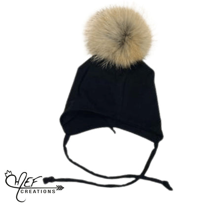 Tuque ajusté ou tuque avec cordons et oreilles, CHOIX UNIS COULEURS CHAUDES automne ou hiver pour enfant et adulte
