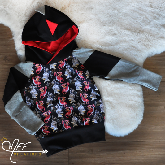 Hoodie dragons rouges pour bébé et enfant - Nouveauté été 2022