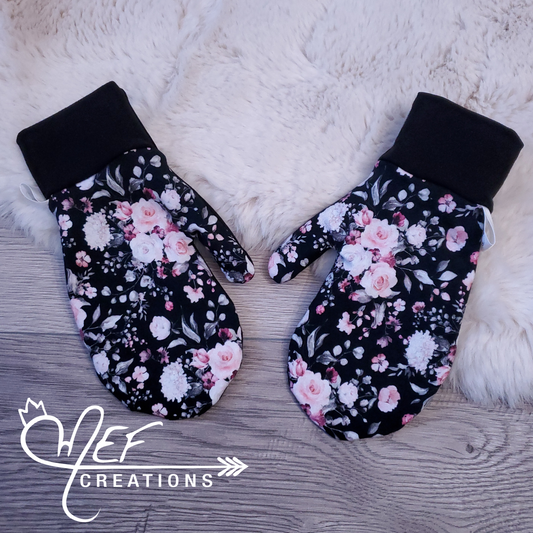 Mitaines adulte XS/S fleuris mini fleuris version2