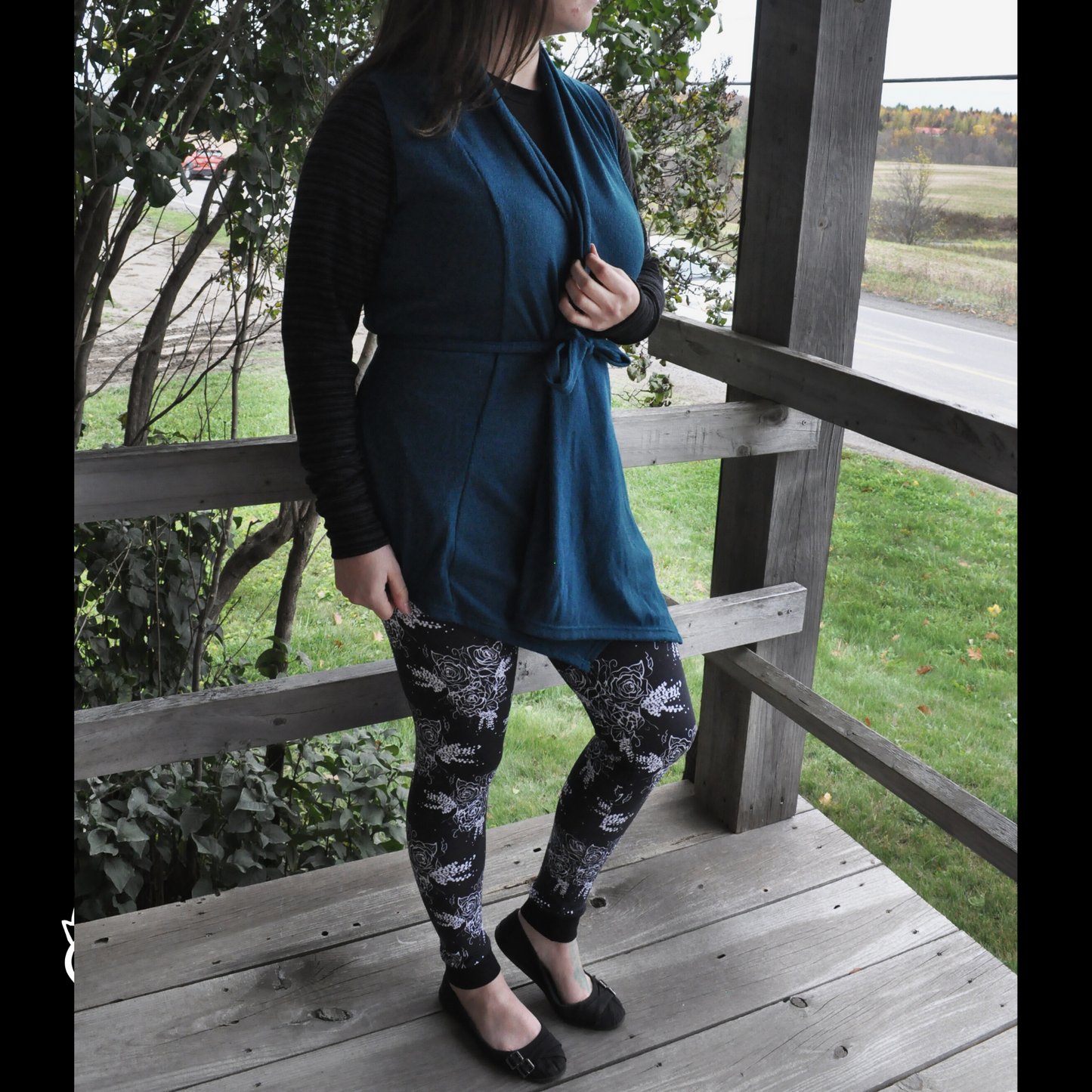 Cardigan femme au multilook -version turquoise foncé- lainage de tricot en polyester-Medium/ Large