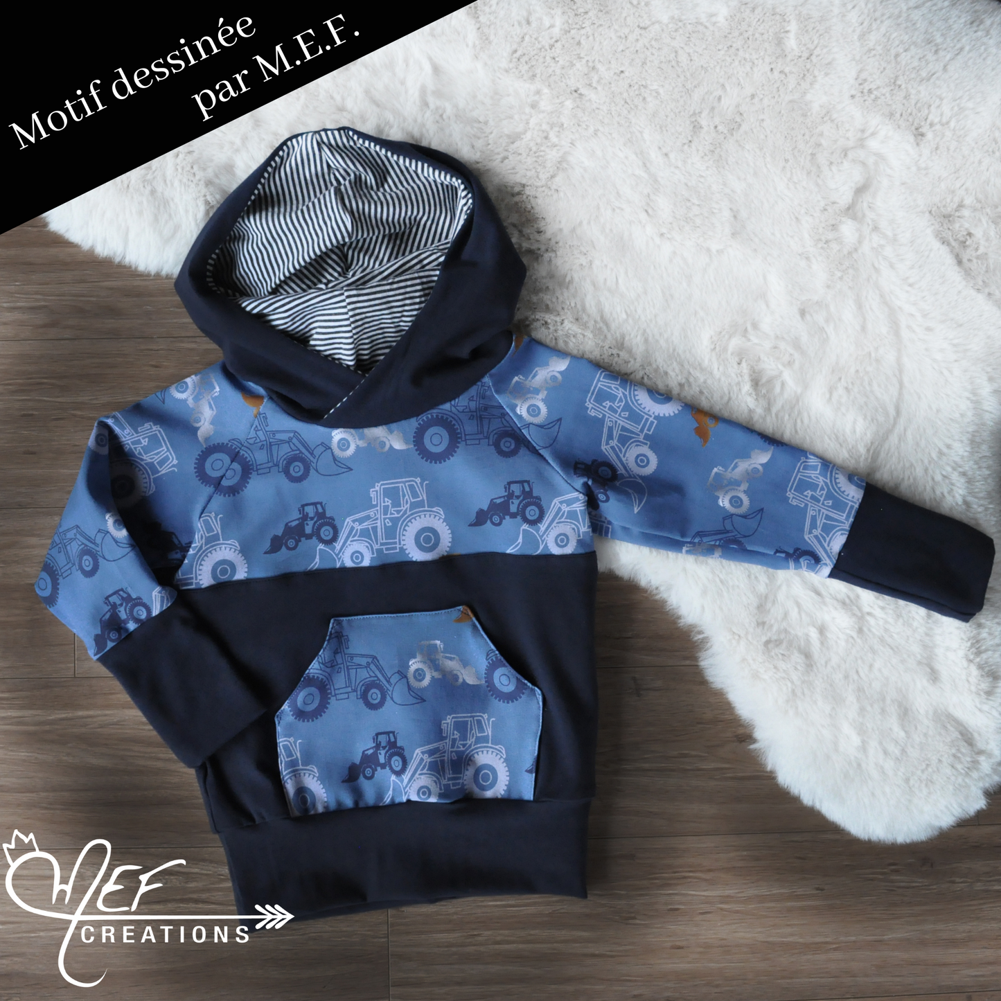 Hoodie garçon tracteur 5 À 7 ANS