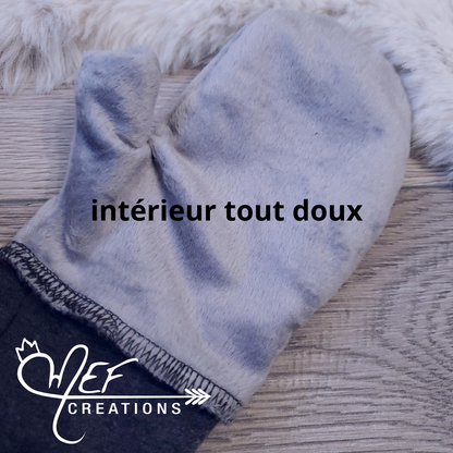 Mitaines adulte L/XL gros fleuris