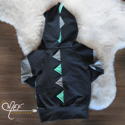 Hoodie garçon dragon vert , 1 à 3 ans