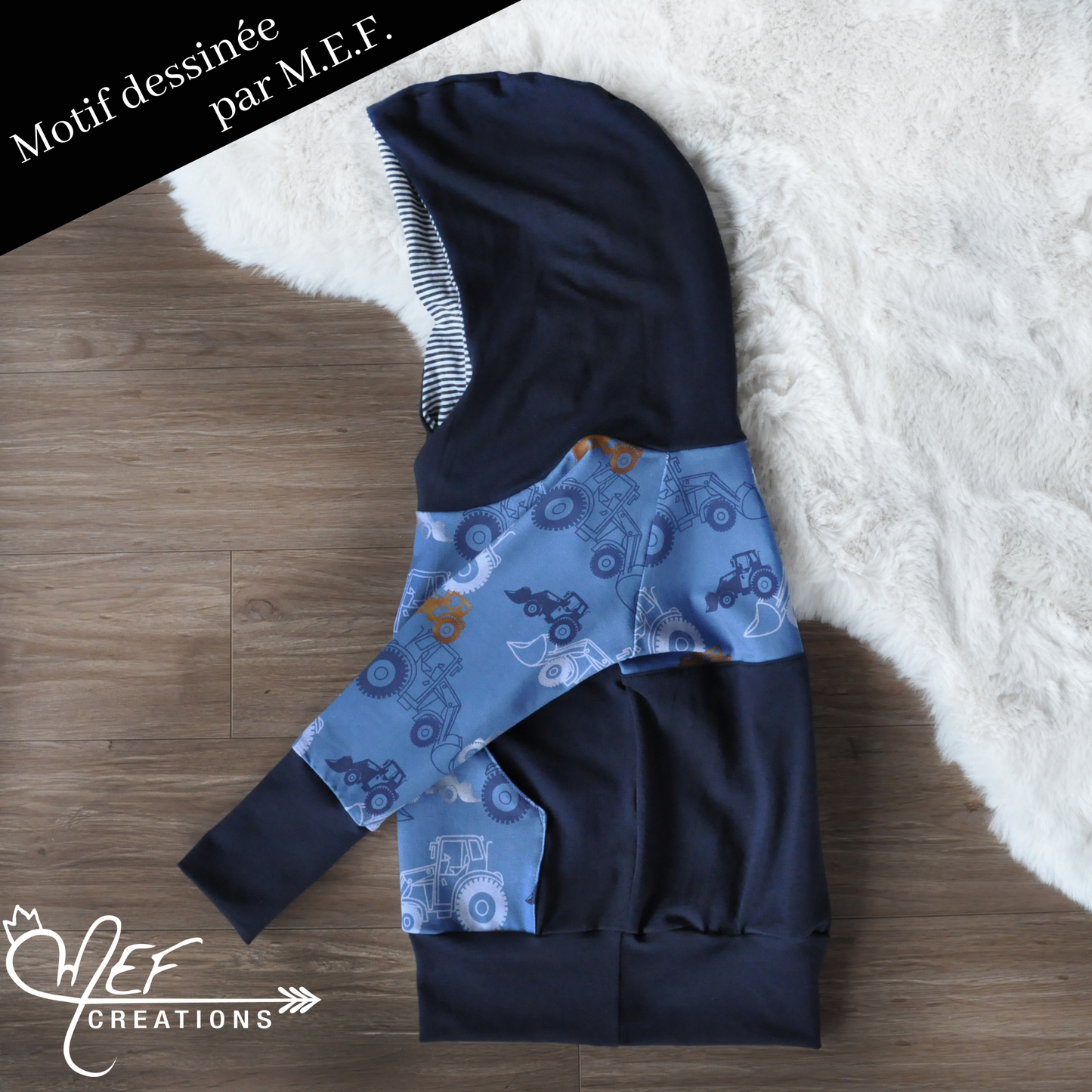 Hoodie garçon tracteur 5 À 7 ANS