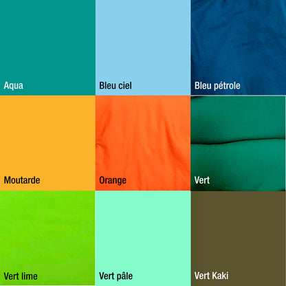 T-shirt bicolore avec empiècement et poche MARINE, manches longues et coloris au choix