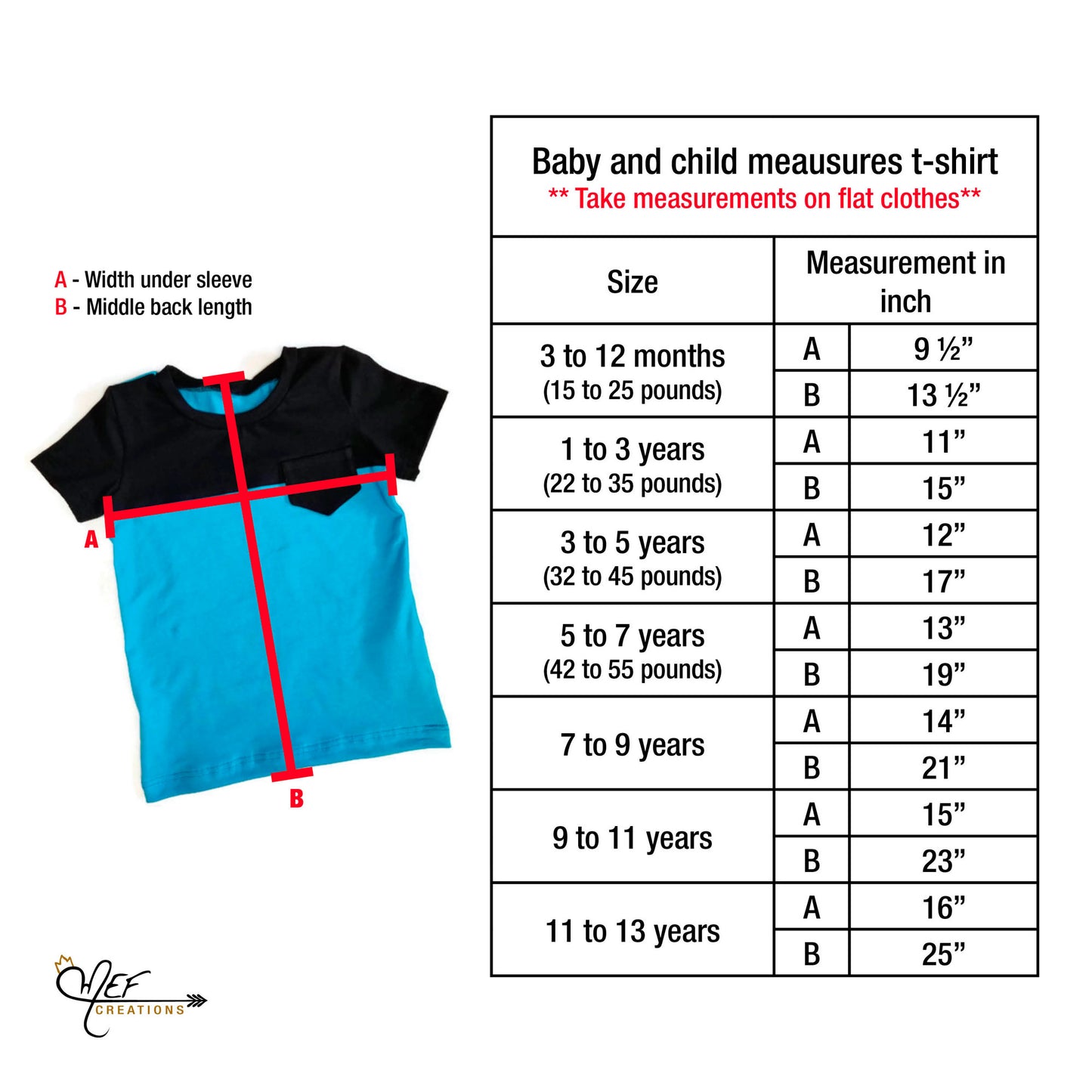 T-shirt asymétrique uni, choix de longueur manches, empiècement et poche noir pour enfant 1 à 5 ans