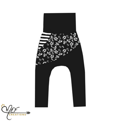 Pantalon garçon pirates fond gris pâle