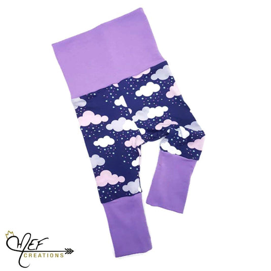 Legging fillette nuage lilas foncé, LIQUIDATION, 3 à 12 mois