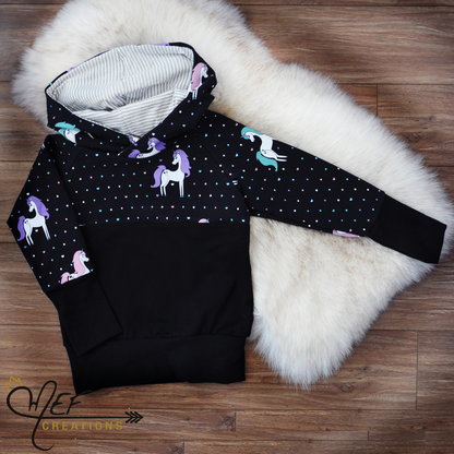 Hoodie licorne, MOTIF EXCLUSIF MEF