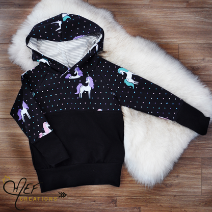 Hoodie licorne, MOTIF EXCLUSIF MEF