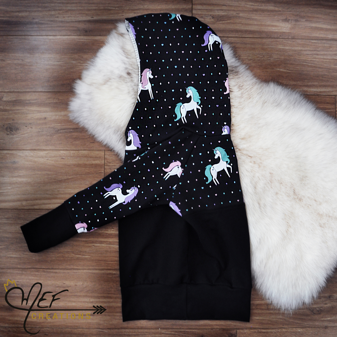 Hoodie licorne, MOTIF EXCLUSIF MEF