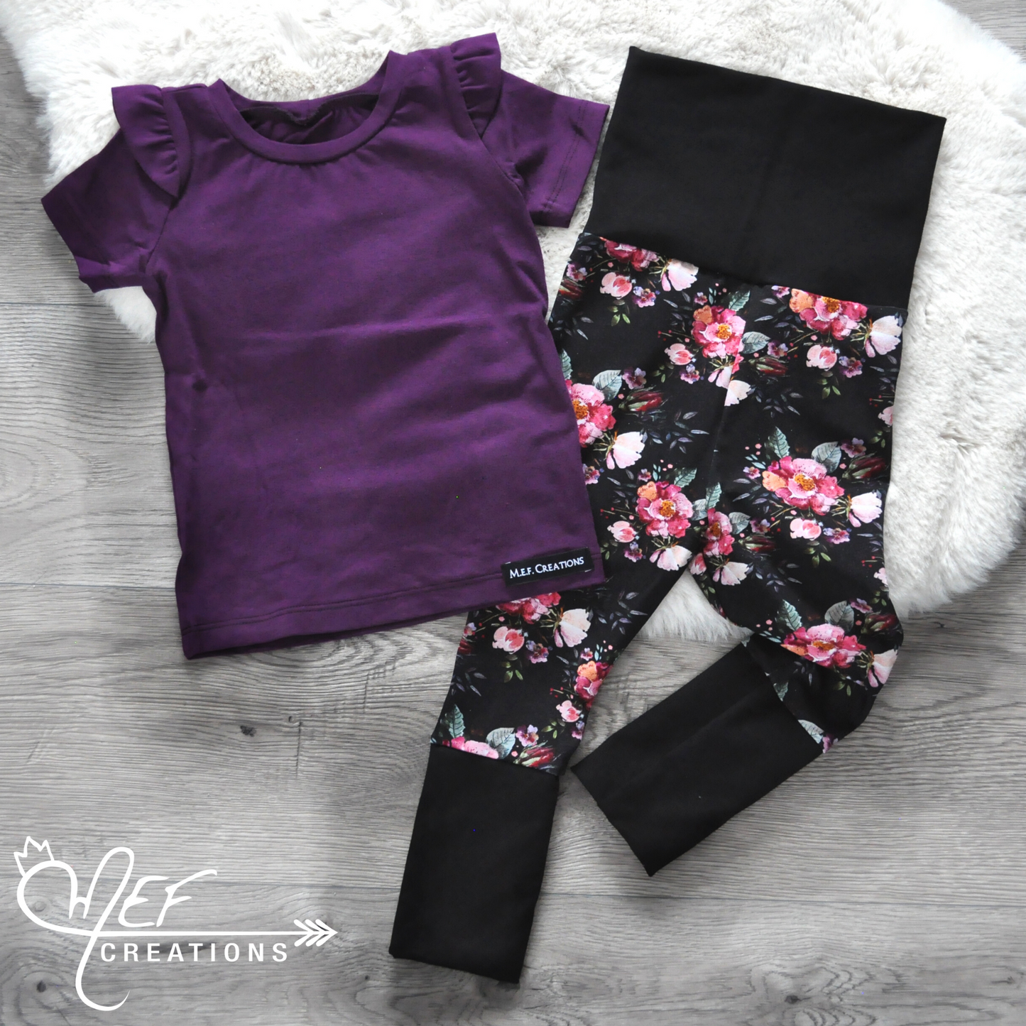 Pantalon fleuris mathilde pour bébé et enfant, choix de la coupe du pantalon, legging évolutif ou sarouel évolutif