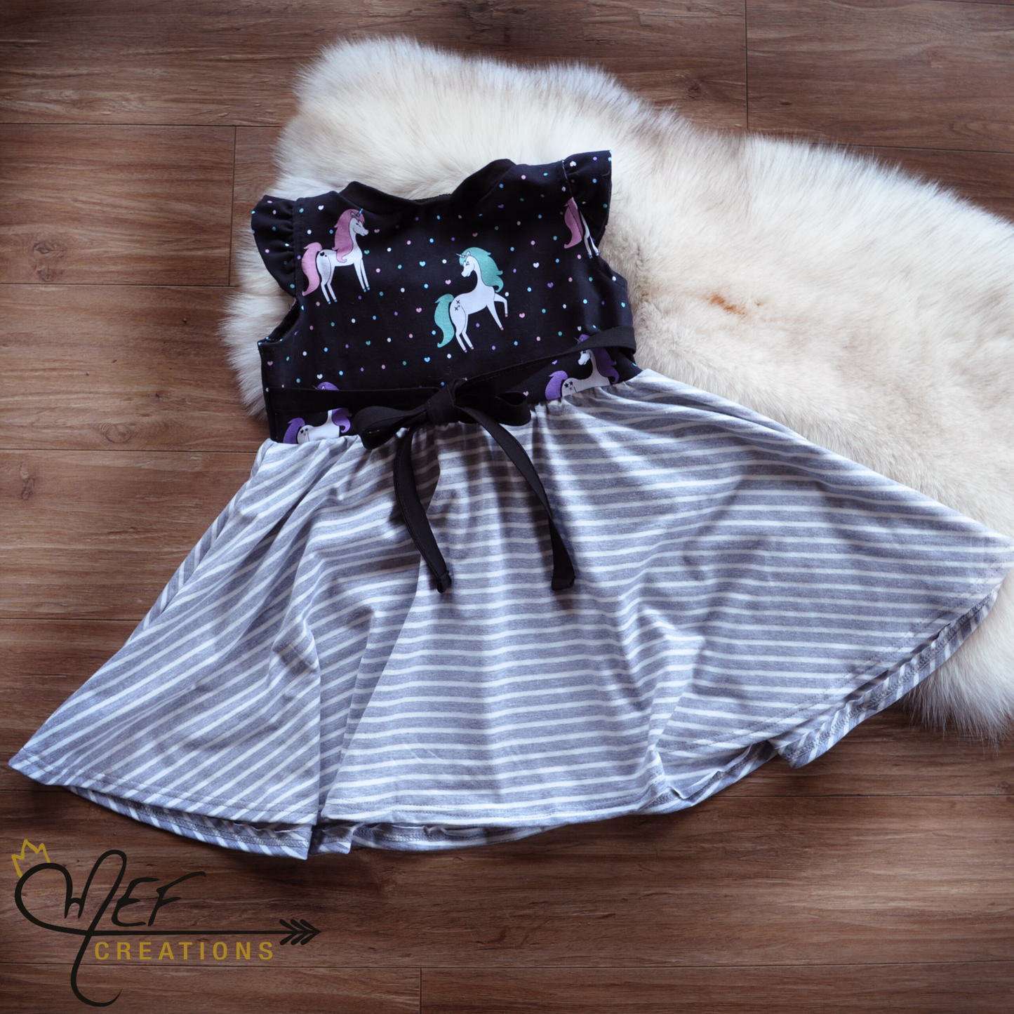 Robe motif Licornes pour bébé et enfant, MOTIF EXCLUSIF MEF