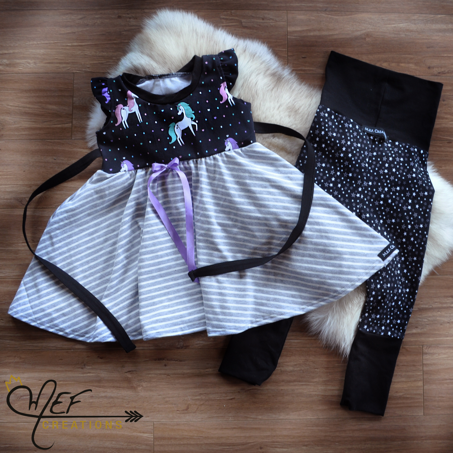 Robe motif Licornes pour bébé et enfant, MOTIF EXCLUSIF MEF