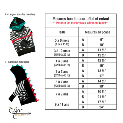 Hoodie licorne, MOTIF EXCLUSIF MEF