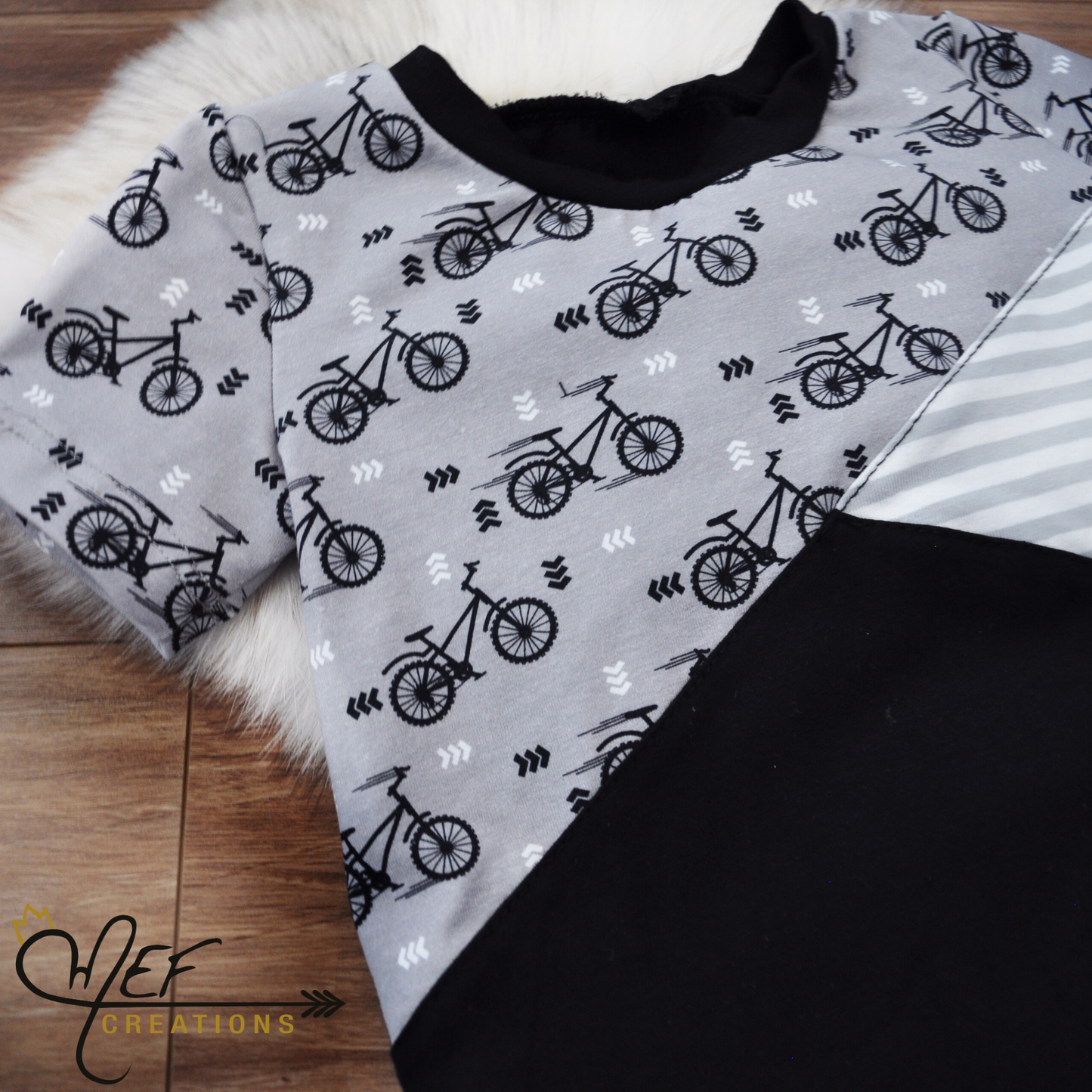 T-shirt vélo, manches courtes ou longues aux choix, pour enfant et bébé, MOTIF EXCLUSIF MEF